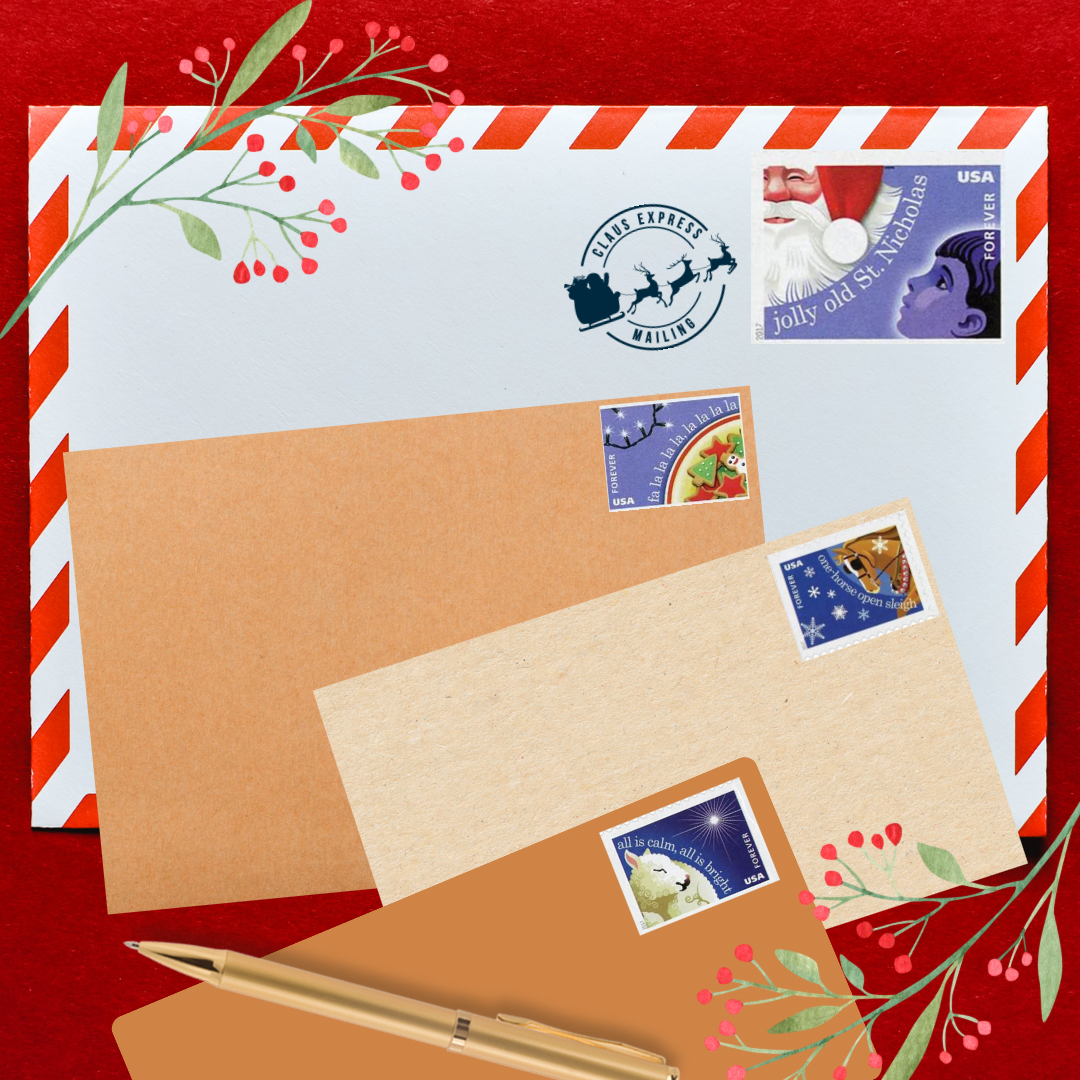 Holiday Classic USPS Forever Stamps - Sold in Quantity of 100 (5 Books of 20)