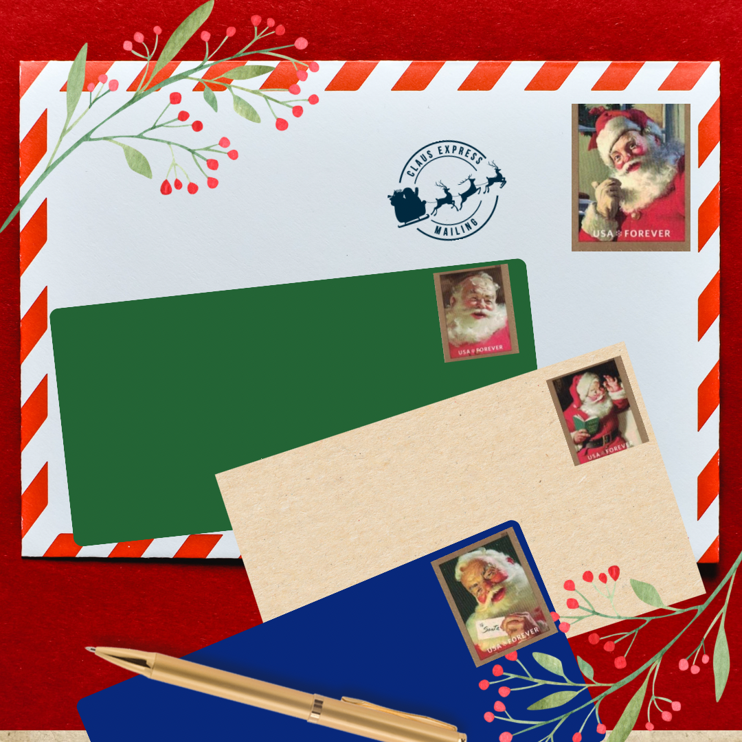 Holiday Classic USPS Forever Stamps - Sold in Quantity of 100 (5 Books of 20)