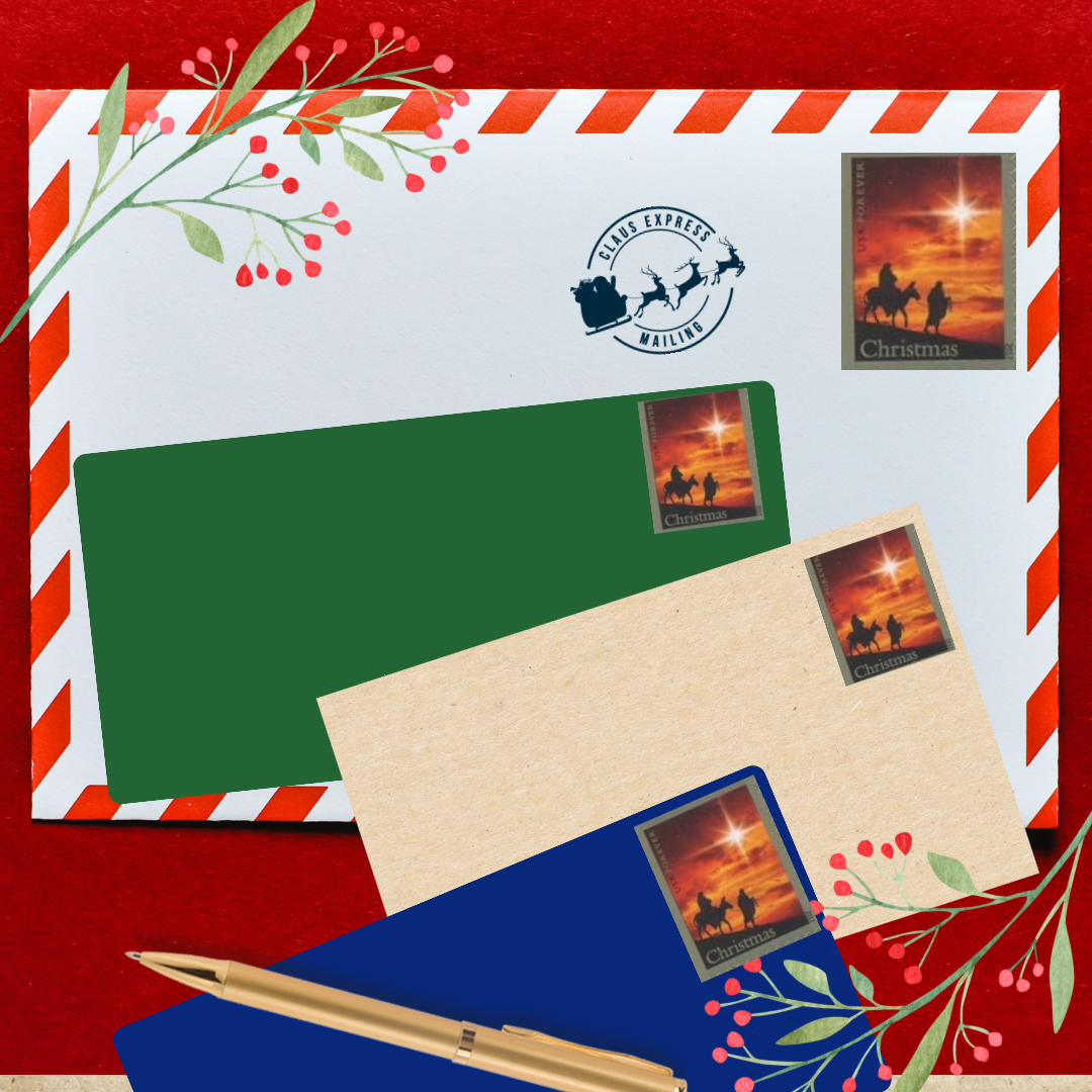 USPS Forever Stamps Holiday Edition-Book of 20 Forever Postage Stamps Forever Stamps with Holiday Flair