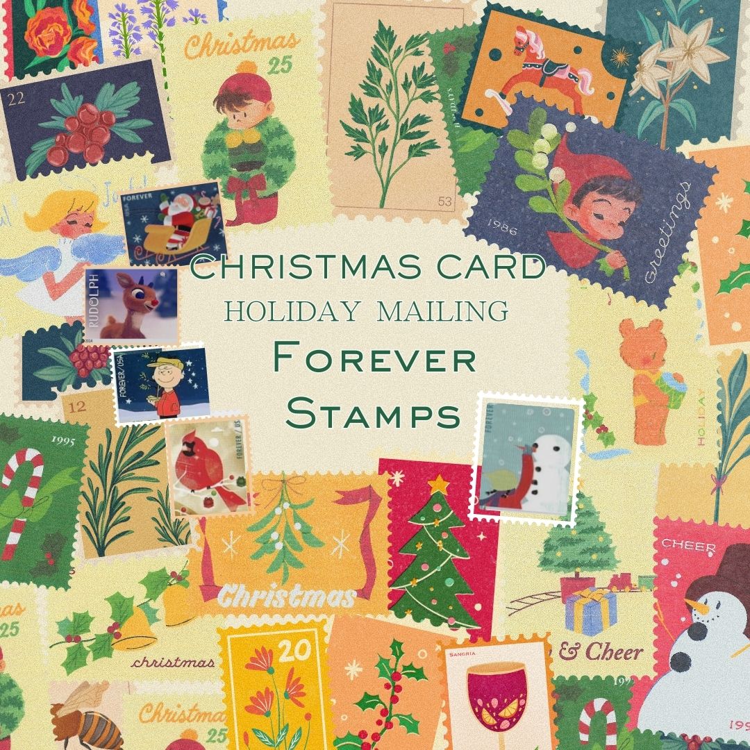 Holiday Classic USPS Forever Stamps - Sold in Quantity of 100 (5 Books of 20)