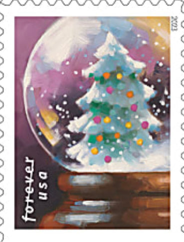 Holiday Classic USPS Forever Stamps - Sold in Quantity of 100 (5 Books of 20)