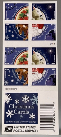 Holiday Classic USPS Forever Stamps - Sold in Quantity of 100 (5 Books of 20)