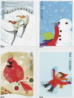 Holiday Classic USPS Forever Stamps - Sold in Quantity of 100 (5 Books of 20)