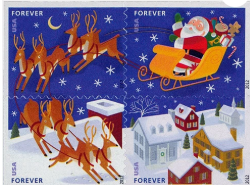 Holiday Classic USPS Forever Stamps - Sold in Quantity of 100 (5 Books of 20)