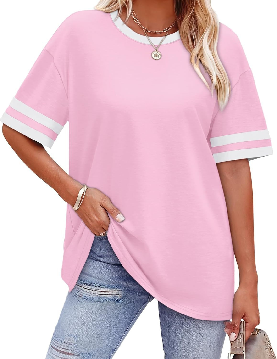 Chic Striped Waist Tee – Casual Comfort in Every Color