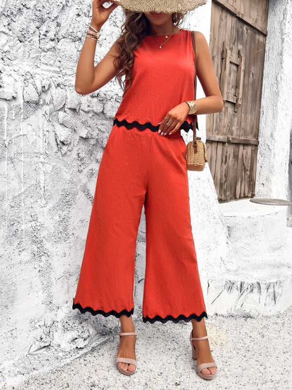 Women's casual pant + tank set