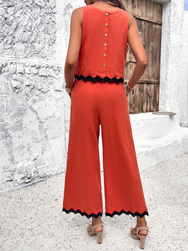 Women's casual pant + tank set