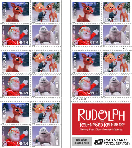 Holiday Classic USPS Forever Stamps - Sold in Quantity of 100 (5 Books of 20)
