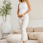 RFM Mini Mia Full Size Tummy Control High Waist Raw Hem Jeans