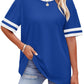 Chic Striped Waist Tee – Casual Comfort in Every Color