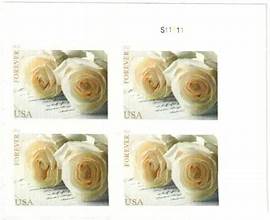 USPS WEDDING ROSES FOREVER STAMPS - BOOKS of 20 FOREVER POSTAGE STAMPS