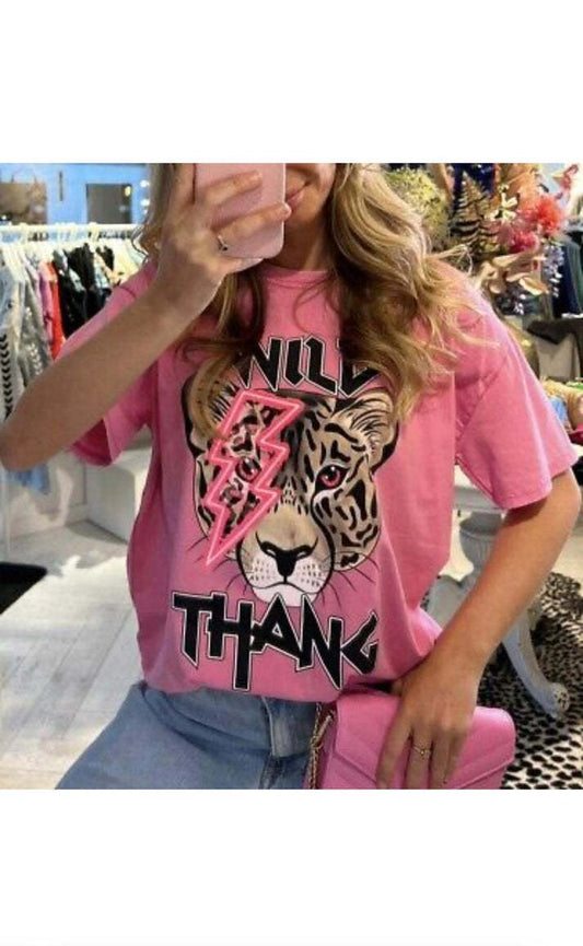 Wild Thang Oversized Tee – Tiger, Lightning & Total Attitude