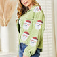 Santa Sequin Raw Hem Jacket