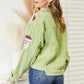 Santa Sequin Raw Hem Jacket