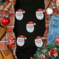 Sequin Santa Round Neck Short Sleeve T-Shirt