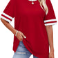 Chic Striped Waist Tee – Casual Comfort in Every Color