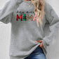Letter Graphic Round Neck Long Sleeve Sweatshirt