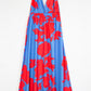 Contrast Halter Neck Maxi Dress