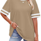 Chic Striped Waist Tee – Casual Comfort in Every Color