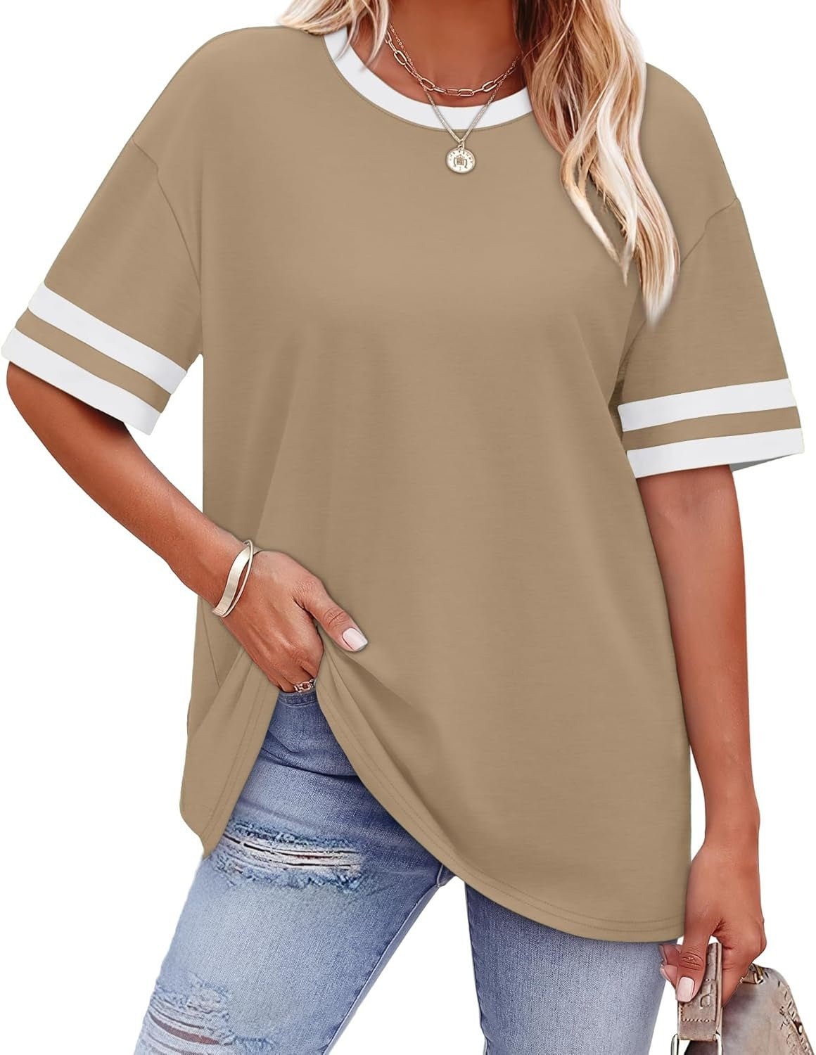 Chic Striped Waist Tee – Casual Comfort in Every Color