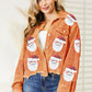 Santa Sequin Raw Hem Jacket