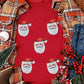 Sequin Santa Round Neck Short Sleeve T-Shirt