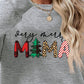 Letter Graphic Round Neck Long Sleeve Sweatshirt
