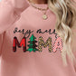 Letter Graphic Round Neck Long Sleeve Sweatshirt