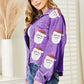 Santa Sequin Raw Hem Jacket