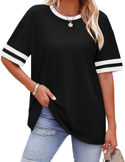 Chic Striped Waist Tee – Casual Comfort in Every Color