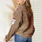 Santa Sequin Raw Hem Jacket