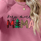 Letter Graphic Round Neck Long Sleeve Sweatshirt