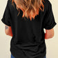Sequin Santa Round Neck Short Sleeve T-Shirt