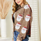Santa Sequin Raw Hem Jacket
