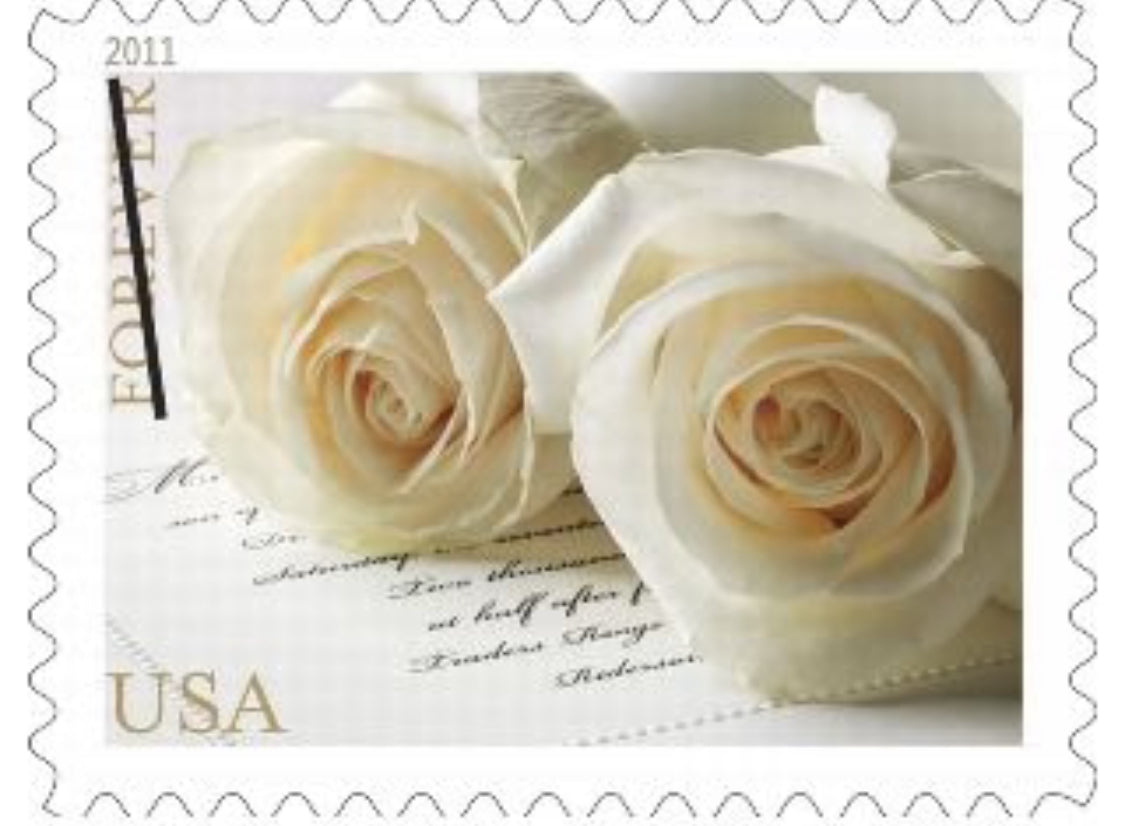 USPS WEDDING ROSES FOREVER STAMPS - BOOKS of 20 FOREVER POSTAGE STAMPS