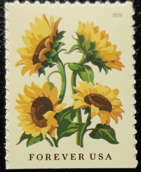 USPS Forever Stamps - Book of 20 - Sunflowers