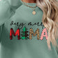 Letter Graphic Round Neck Long Sleeve Sweatshirt