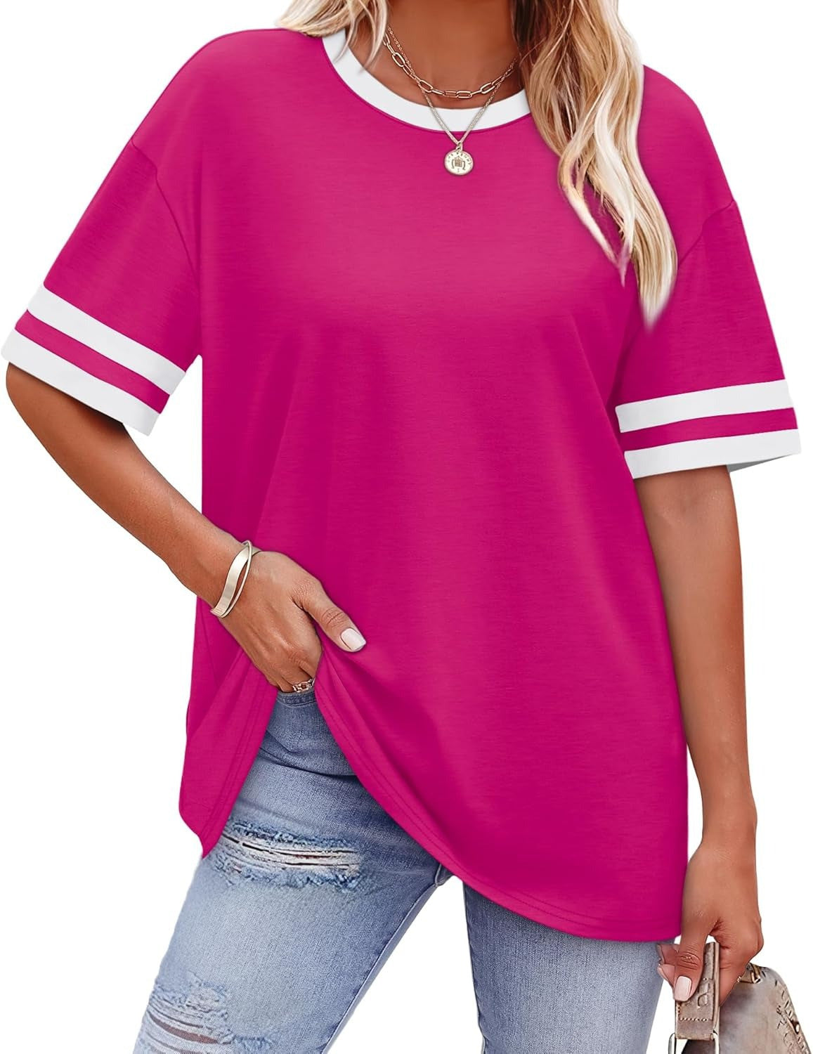 Chic Striped Waist Tee – Casual Comfort in Every Color