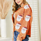 Santa Sequin Raw Hem Jacket