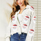 Santa Sequin Raw Hem Jacket