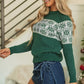 Graphic Round Neck Long Sleeve Sweater