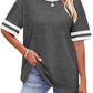 Chic Striped Waist Tee – Casual Comfort in Every Color