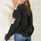 Santa Sequin Raw Hem Jacket