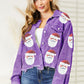 Santa Sequin Raw Hem Jacket