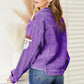 Santa Sequin Raw Hem Jacket
