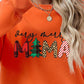 Letter Graphic Round Neck Long Sleeve Sweatshirt