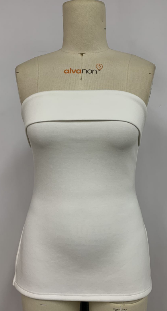 Women's tight-fitting turned-up bandeau top