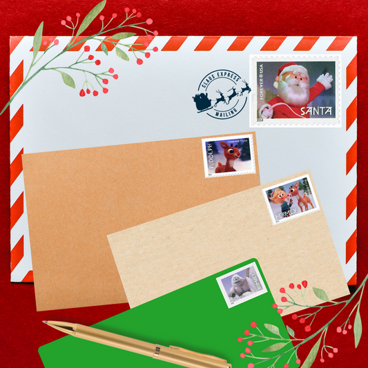 Holiday Classic USPS Forever Stamps - Sold in Quantity of 100 (5 Books of 20)